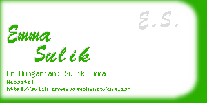 emma sulik business card